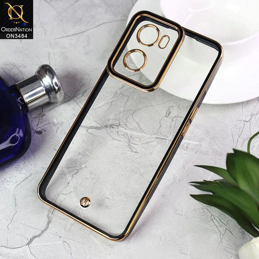 Oppo K10 5G Cover - Black - New Electroplated Side Borders Camera Protection Case