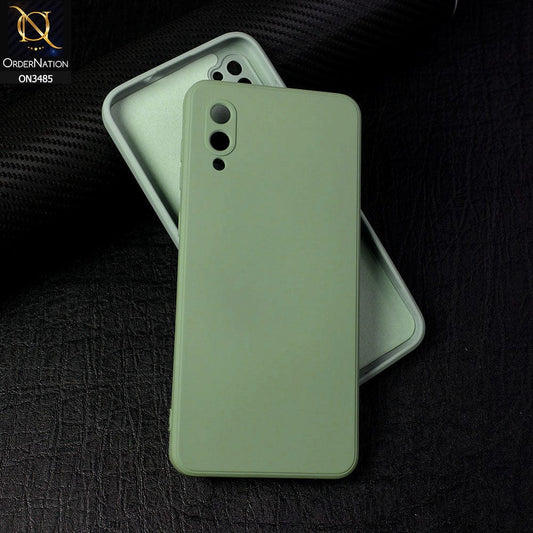 Samsung Galaxy A02 Cover - Light Green - ONation Silica Gel Series - HQ Liquid Silicone Elegant Colors Camera Protection Soft Case