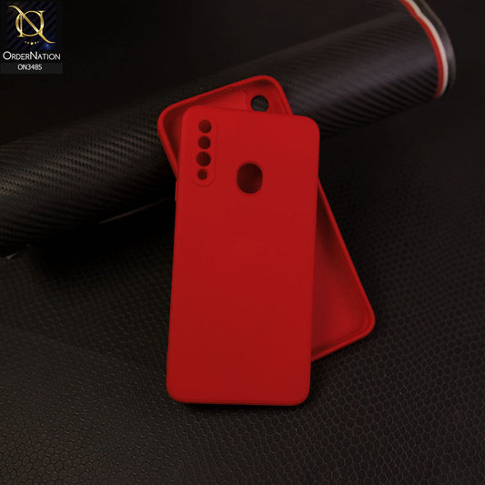 Samsung Galaxy A20s - Dark Red - ONation Silica Gel Series - HQ Liquid Silicone Elegant Colors Camera Protection Soft Case