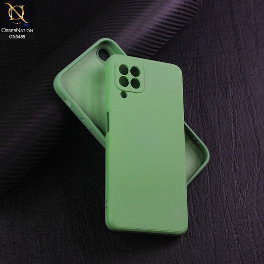 Samsung Galaxy M22 Cover - Light Green - ONation Silica Gel Series - HQ Liquid Silicone Elegant Colors Camera Protection Soft Case