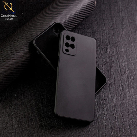 Oppo A54 4G Cover - Black - ONation Silica Gel Series - HQ Liquid Silicone Elegant Colors Camera Protection Soft Case