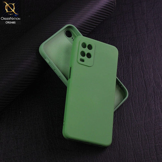 Oppo A54 4G Cover - Light Green - ONation Silica Gel Series - HQ Liquid Silicone Elegant Colors Camera Protection Soft Case