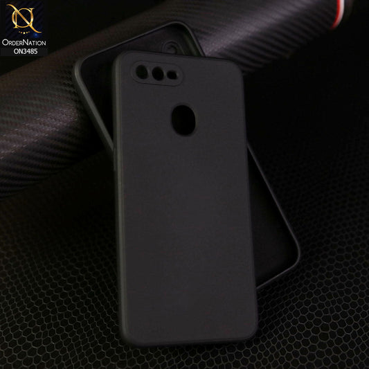 Oppo A12s Cover - Black - ONation Silica Gel Series - HQ Liquid Silicone Elegant Colors Camera Protection Soft Case