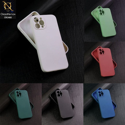 iPhone 12 Pro Cover - Black - ONation Silica Gel Series - HQ Liquid Silicone Elegant Colors Camera Protection Soft Case