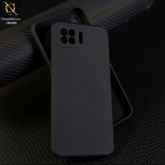 Oppo A73 Cover - Black - ONation Silica Gel Series - HQ Liquid Silicone Elegant Colors Camera Protection Soft Case