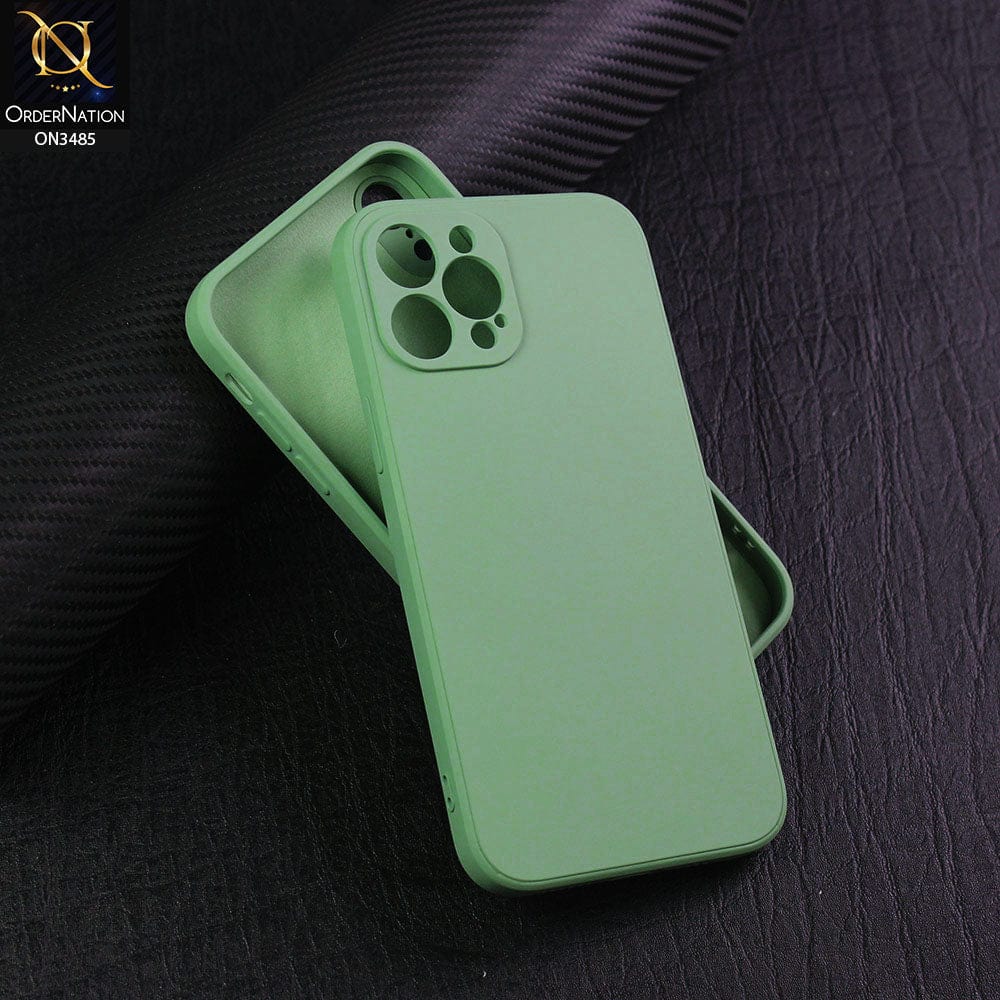 iPhone 12 Pro Max Cover Light Green ONation Silica Gel Series
