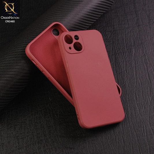 iPhone 13 Mini Cover - Red - ONation Silica Gel Series - HQ Liquid Silicone Elegant Colors Camera Protection Soft Case