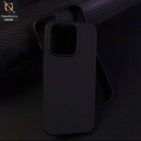iPhone 15 Pro Cover - Black - ONation Silica Gel Series - HQ Liquid Silicone Elegant Colors Camera Protection Soft Case