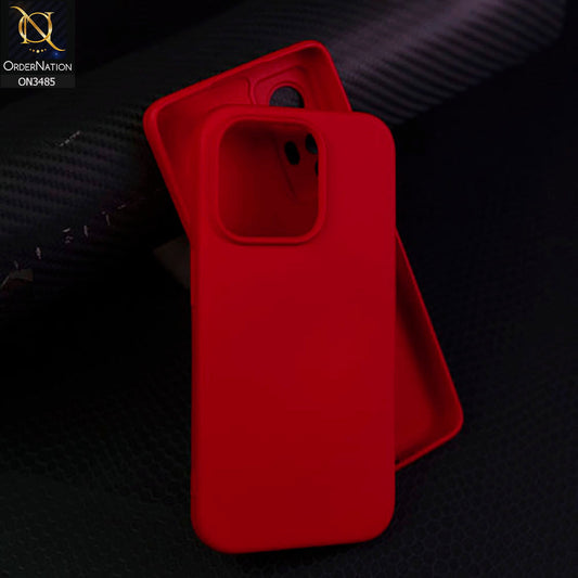iPhone 15 Pro Cover - Dark Red - ONation Silica Gel Series - HQ Liquid Silicone Elegant Colors Camera Protection Soft Case