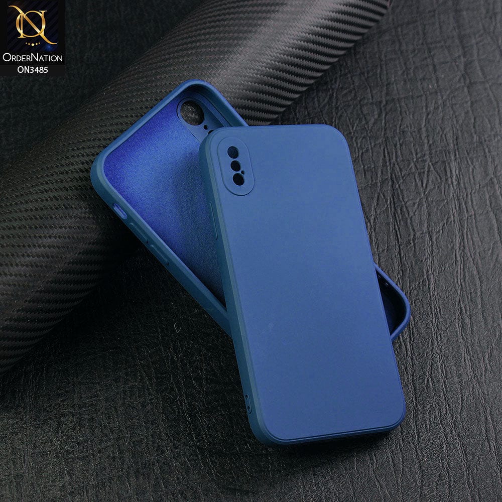 iPhone XS X Cover Blue ONation Silica Gel Series HQ Liquid