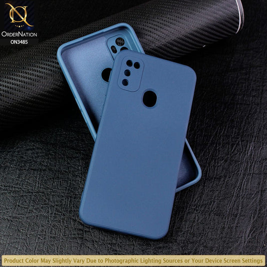 Samsung Galaxy M21 Cover - Blue - ONation Silica Gel Series - HQ Liquid Silicone Elegant Colors Camera Protection Soft Case