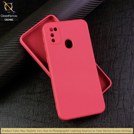 Samsung Galaxy M21 Cover - Red - ONation Silica Gel Series - HQ Liquid Silicone Elegant Colors Camera Protection Soft Case