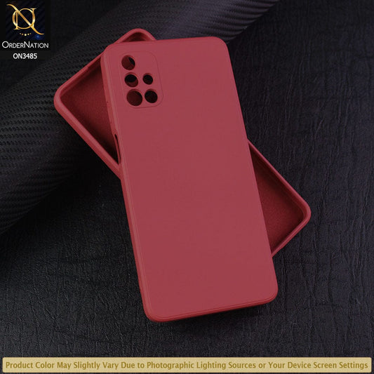Samsung Galaxy M51 Cover - Red - ONation Silica Gel Series - HQ Liquid Silicone Elegant Colors Camera Protection Soft Case