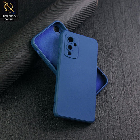 OnePlus 9 Cover - Blue - ONation Silica Gel Series - HQ Liquid Silicone Elegant Colors Camera Protection Soft Case
