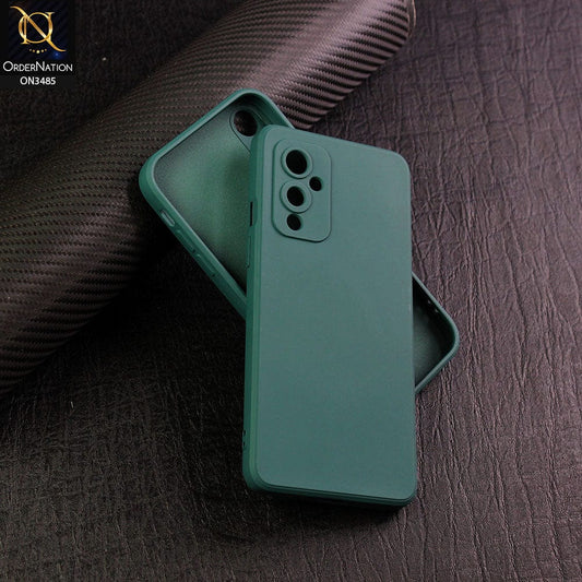 OnePlus 9 Cover - Dark Green - ONation Silica Gel Series - HQ Liquid Silicone Elegant Colors Camera Protection Soft Case