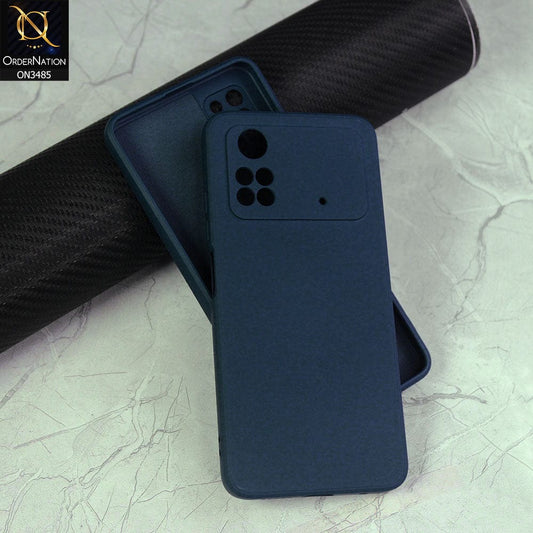 Xiaomi Poco M4 Pro Cover - Blue - ONation Silica Gel Series - HQ Liquid Silicone Elegant Colors Camera Protection Soft Case