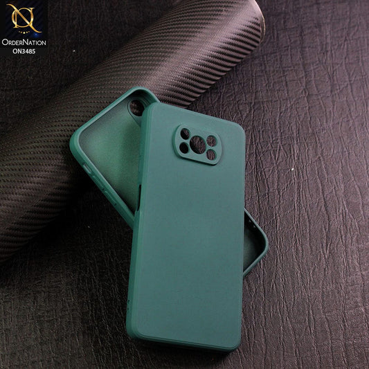 Xiaomi Poco X3 Pro Cover - Dark Green - ONation Silica Gel Series - HQ Liquid Silicone Elegant Colors Camera Protection Soft Case