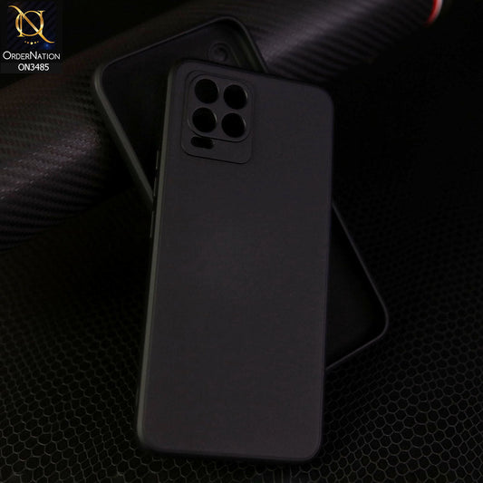 Realme 8 Cover - Black - ONation Silica Gel Series - HQ Liquid Silicone Elegant Colors Camera Protection Soft Case