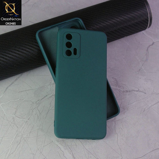 Realme GT 5G Cover - Dark Green - ONation Silica Gel Series - HQ Liquid Silicone Elegant Colors Camera Protection Soft Case
