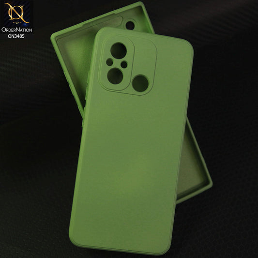 Xiaomi Redmi 12C Cover - Light Green  - ONation Silica Gel Series - HQ Liquid Silicone Elegant Colors Camera Protection Soft Case