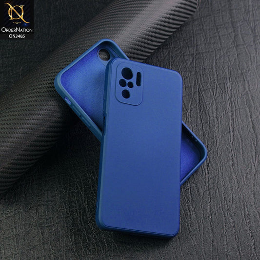 Xiaomi Redmi Note 10S Cover - Blue - ONation Silica Gel Series - HQ Liquid Silicone Elegant Colors Camera Protection Soft Case
