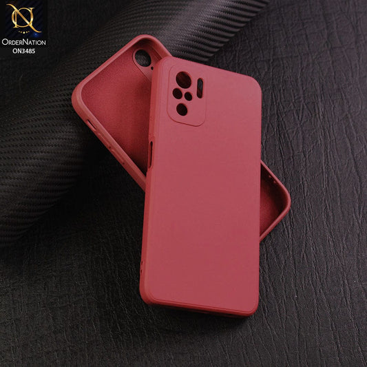 Xiaomi Redmi Note 10 4G Cover - Red - ONation Silica Gel Series - HQ Liquid Silicone Elegant Colors Camera Protection Soft Case