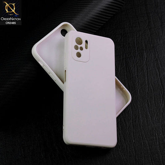 Xiaomi Redmi Note 10 4G Cover - Off-White (Not Pure White) - ONation Silica Gel Series - HQ Liquid Silicone Elegant Colors Camera Protection Soft Case