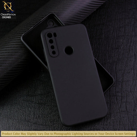 Xiaomi Redmi Note 8 2021 Cover - Black - ONation Silica Gel Series - HQ Liquid Silicone Elegant Colors Camera Protection Soft Case