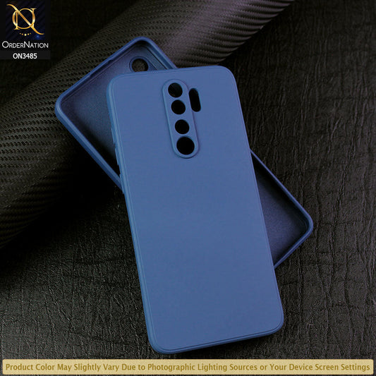 Xiaomi Redmi Note 8 Pro Cover - Blue - ONation Silica Gel Series - HQ Liquid Silicone Elegant Colors Camera Protection Soft Case
