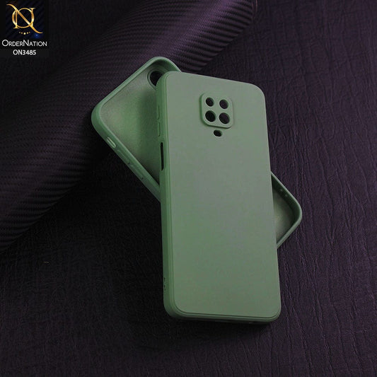 Xiaomi Redmi Note 9S Cover - Light Green - ONation Silica Gel Series - HQ Liquid Silicone Elegant Colors Camera Protection Soft Case