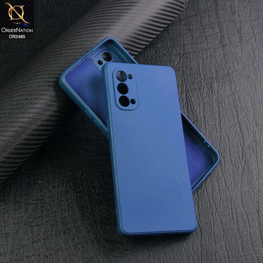 Oppo Reno 4 Pro 5G Cover - Blue - ONation Silica Gel Series - HQ Liquid Silicone Elegant Colors Camera Protection Soft Case