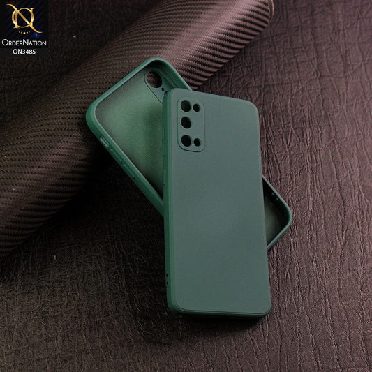 Samsung Galaxy S20 Cover - Dark Green - ONation Silica Gel Series - HQ Liquid Silicone Elegant Colors Camera Protection Soft Case