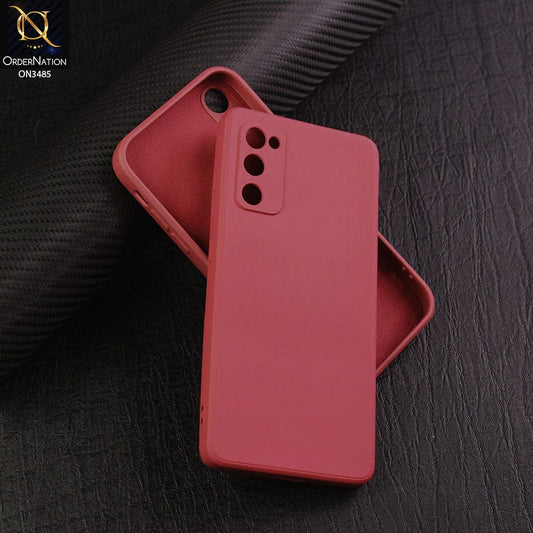 Samsung Galaxy S20 FE Cover - Red - ONation Silica Gel Series - HQ Liquid Silicone Elegant Colors Camera Protection Soft Case