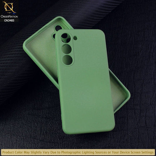 Samsung Galaxy S23 5G Cover - Light Green - ONation Silica Gel Series - HQ Liquid Silicone Elegant Colors Camera Protection Soft Case