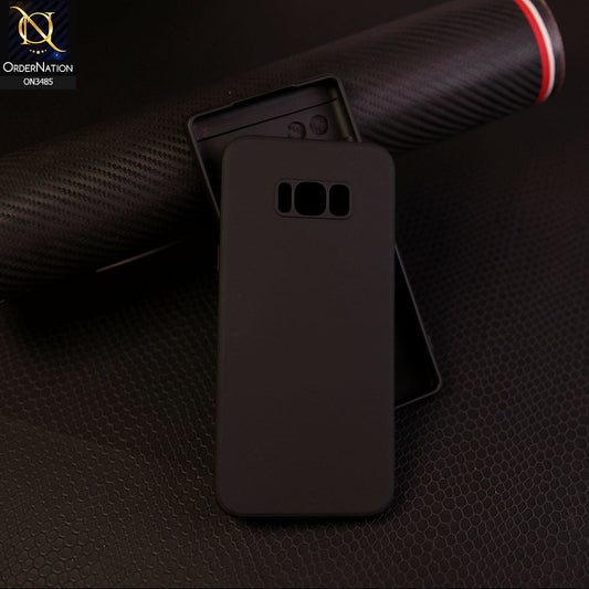 Samsung Galaxy S8 - Black- ONation Silica Gel Series - HQ Liquid Silicone Elegant Colors Camera Protection Soft Case