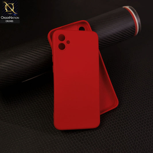 Samsung Galaxy A04e - Dark Red - ONation Silica Gel Series - HQ Liquid Silicone Elegant Colors Camera Protection Soft Case