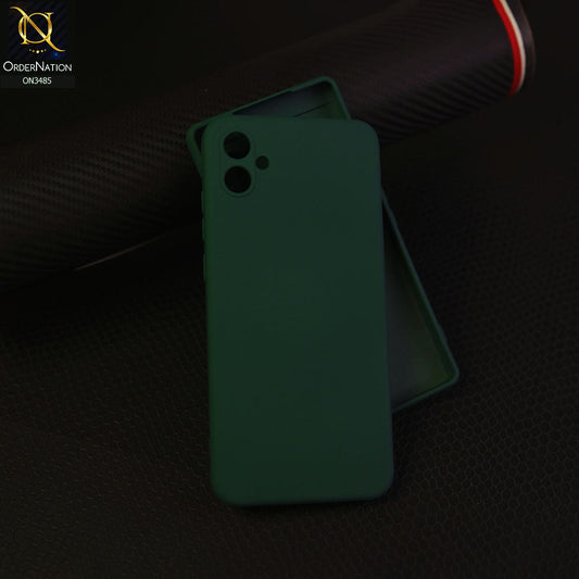 Samsung Galaxy A04e - Dark Green - ONation Silica Gel Series - HQ Liquid Silicone Elegant Colors Camera Protection Soft Case
