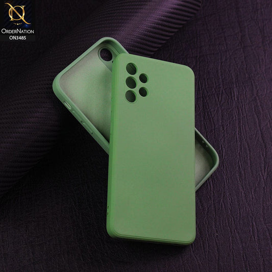 Samsung Galaxy A32 Cover - Light Green - ONation Silica Gel Series - HQ Liquid Silicone Elegant Colors Camera Protection Soft Case