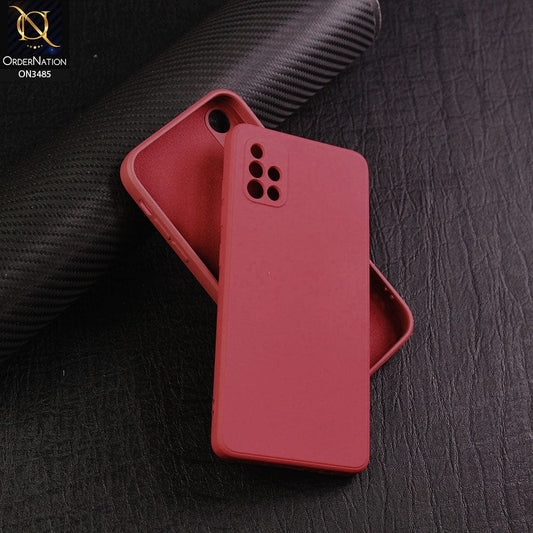 Samsung Galaxy M31s Cover - Red - ONation Silica Gel Series - HQ Liquid Silicone Elegant Colors Camera Protection Soft Case