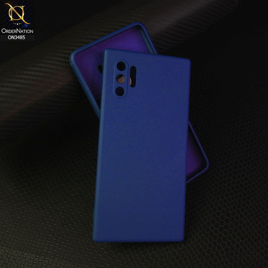 Samsung Galaxy Note 10 Plus Cover - Dark Blue - ONation Silica Gel Series - HQ Liquid Silicone Elegant Colors Camera Protection Soft Case