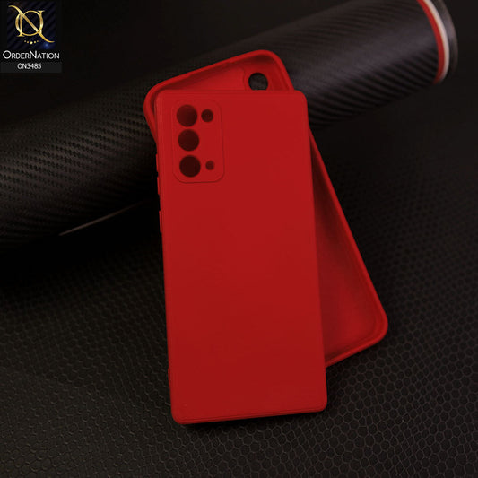 Samsung Galaxy Note 20 - Dark Red- ONation Silica Gel Series - HQ Liquid Silicone Elegant Colors Camera Protection Soft Case