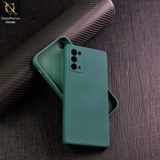 Samsung Galaxy Note 20 Cover - Dark Green - ONation Silica Gel Series - HQ Liquid Silicone Elegant Colors Camera Protection Soft Case