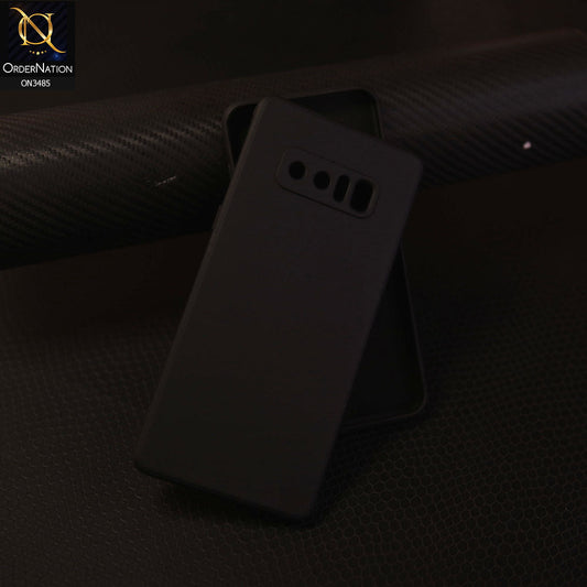 Samsung Galaxy Note 8 - Black - ONation Silica Gel Series - HQ Liquid Silicone Elegant Colors Camera Protection Soft Case
