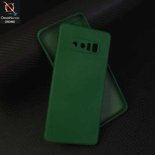 Samsung Galaxy Note 8 Cover - Dark Green - ONation Silica Gel Series - HQ Liquid Silicone Elegant Colors Camera Protection Soft Case