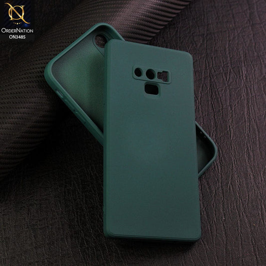 Samsung Galaxy Note 9 Cover - Dark Green - ONation Silica Gel Series - HQ Liquid Silicone Elegant Colors Camera Protection Soft Case