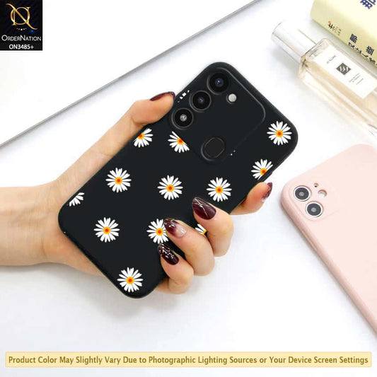 Tecno Spark 8C Cover - ONation Daisy Series - HQ Liquid Silicone Elegant Colors Camera Protection Soft Case
