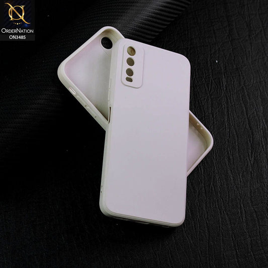 Vivo Y20 Cover - Off-White (Not Pure White) - ONation Silica Gel Series - HQ Liquid Silicone Elegant Colors Camera Protection Soft Case