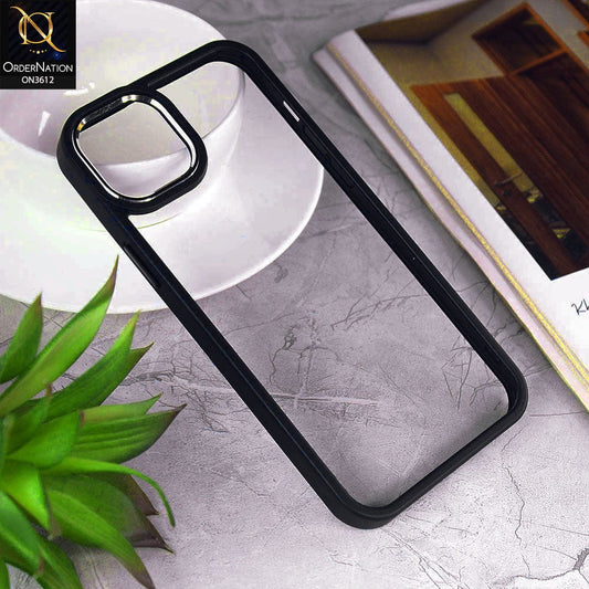 iPhone 14 Plus Cover - Black - J-Case Shang Ping Series With Electroplated Camera Borders Round Borders protective Case