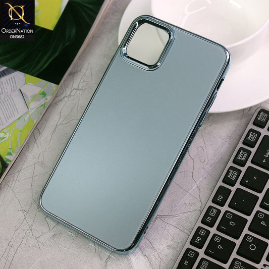 iPhone 11 Pro Max Cover - Sierra Blue - Magic Mask Q-Series Trendy Electroplated Shiny Borders Scratch Resistant Protective Soft Case