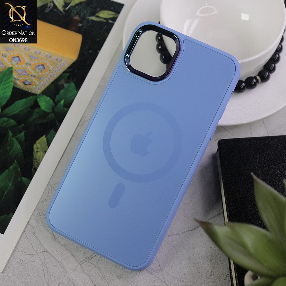Custodia Magnetica Per IPhone 11 Pro Max Con Cuori - Compatibile MagSafe - Blu Galvanizzato - TPU Morbido Con Protezione Fotocamera